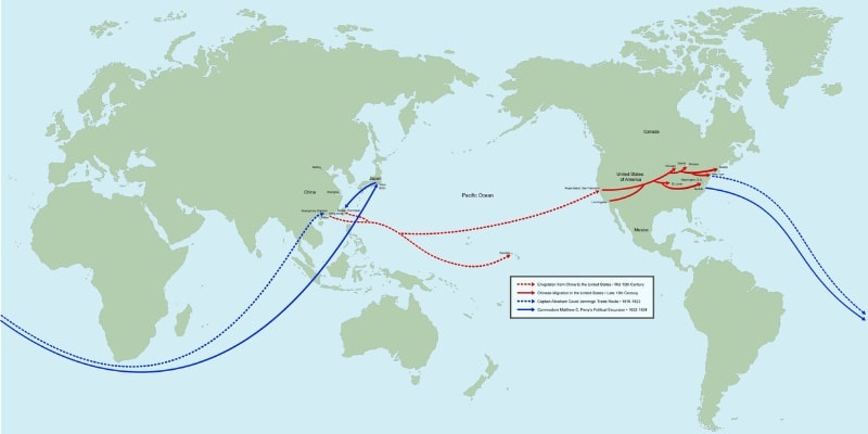 Pacific–centered World Map