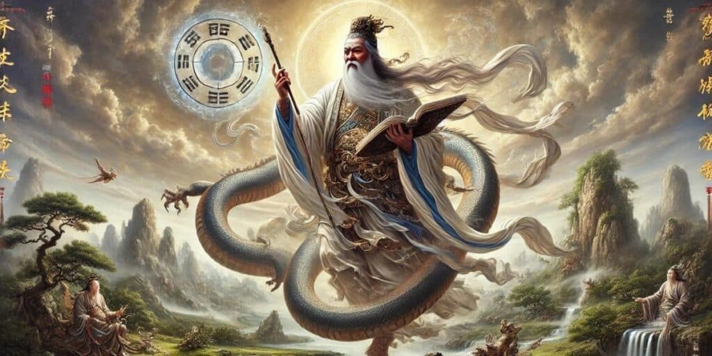 Image depicting Fu Xi (伏羲) from Chinese mythology