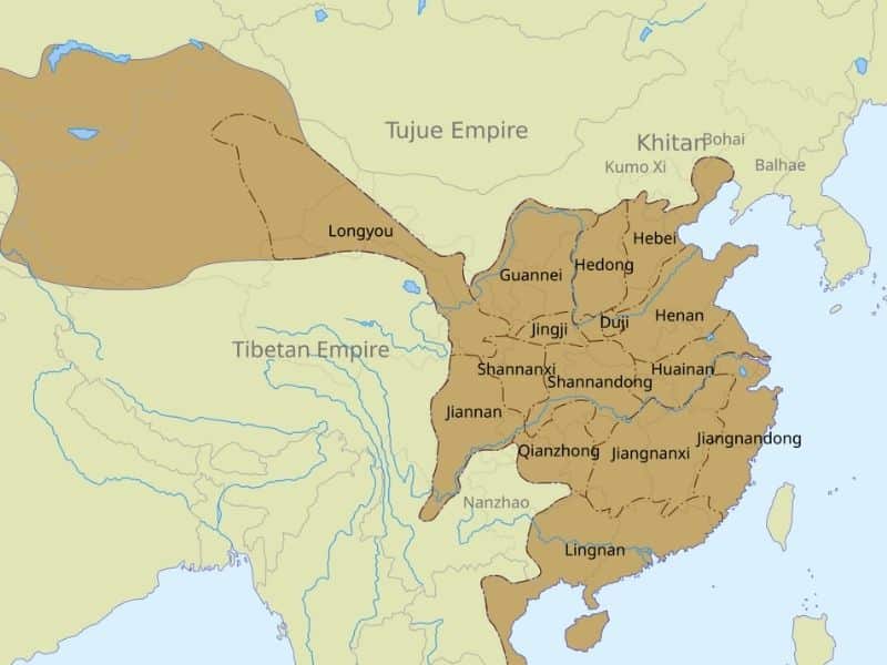 Tang Dynasty territory at its greatest extent