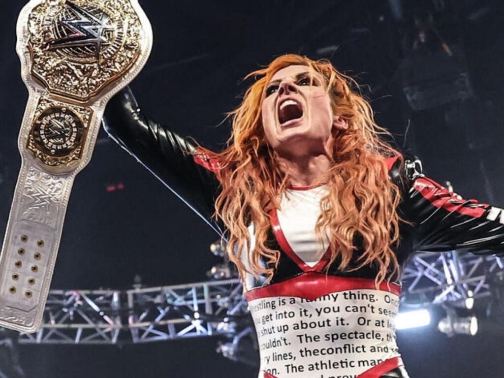 Becky Lynch Celebrating a Victory