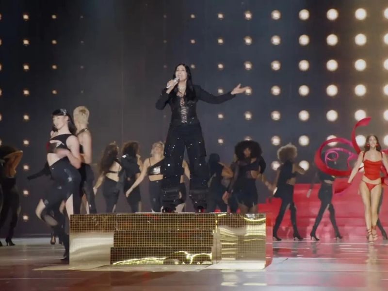 Cher wears glittering cargo pants to perform at Victoria’s Secret Fashion Show 2024