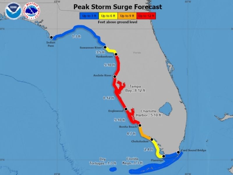 Hurricane Milton path map