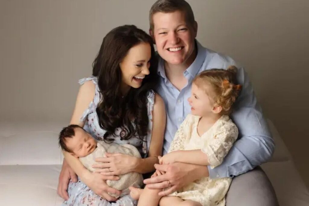 Emily Calandrelli, along with her husband Tom Franklin and their children