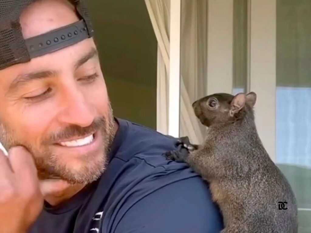 Mark Longo and Peanut the Squirrel