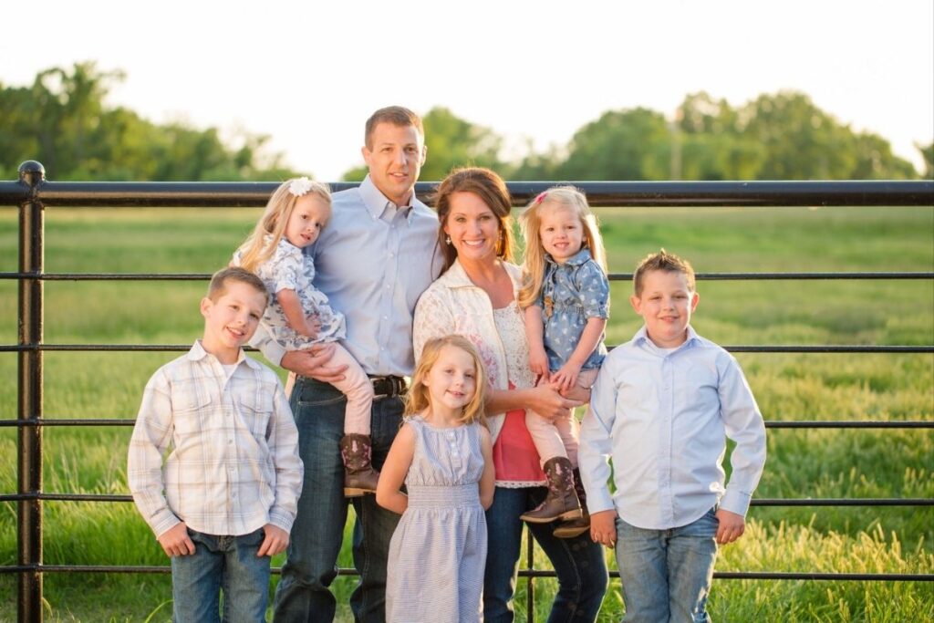 Markwayne Mullin, his wife Christie, and their children