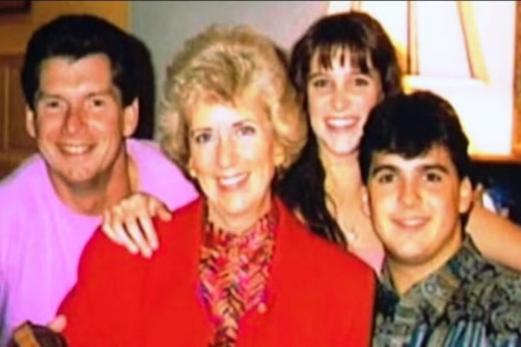 Young Linda McMahon with family