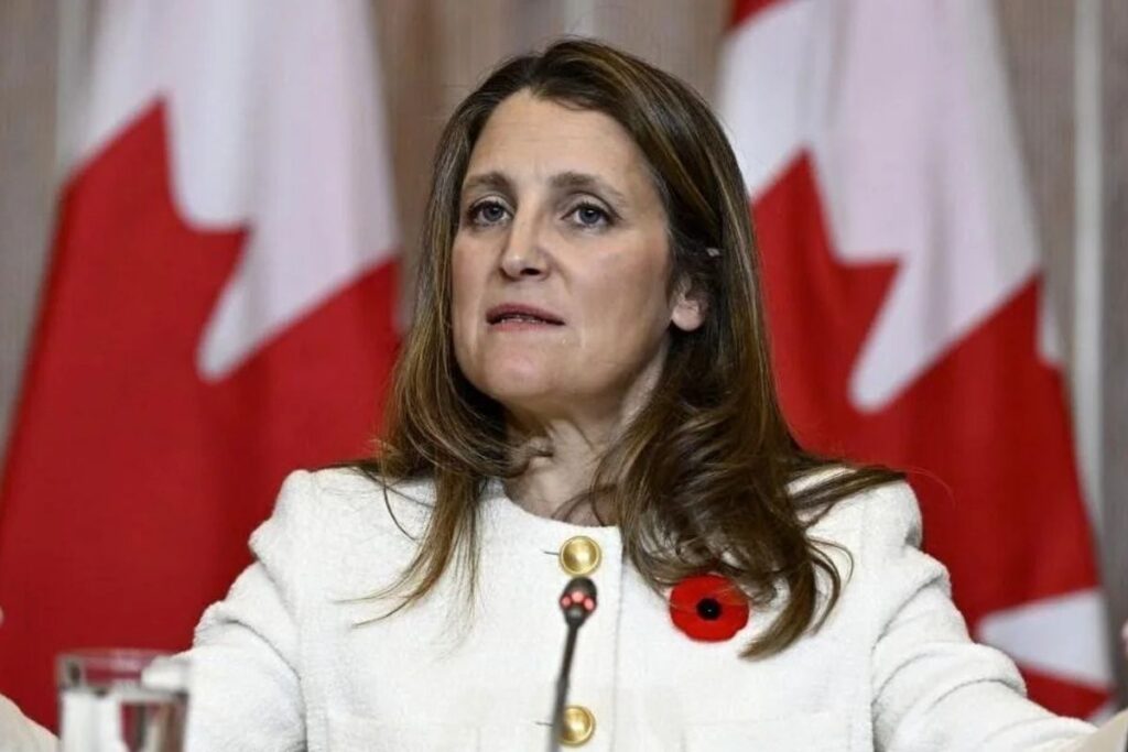 Canada's first female Minister of Finance, Chrystia Freeland