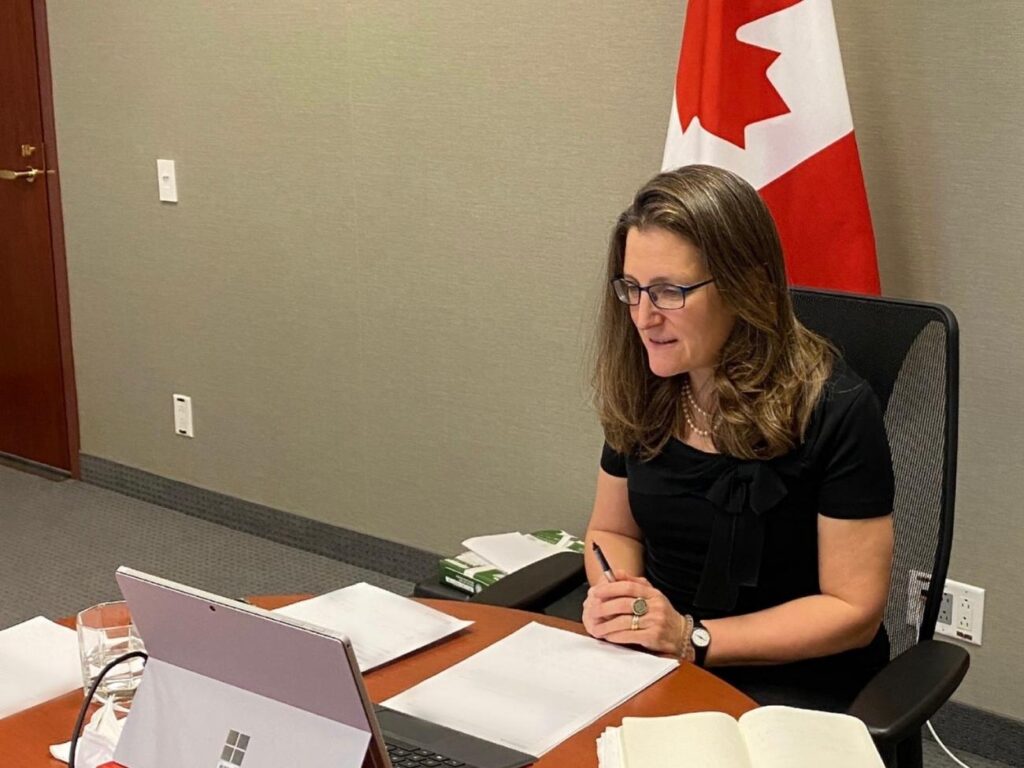 Chrystia Freeland graduated from Harvard University with a Bachelor of Arts