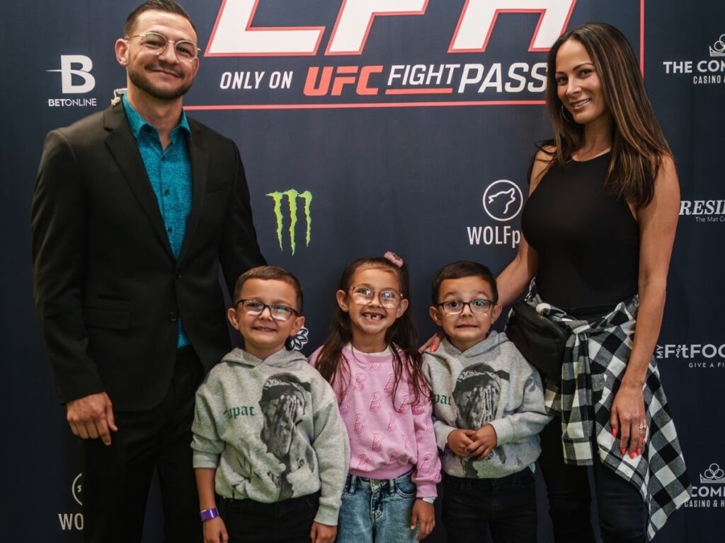 Cub Swanson and Kenda Perez with Their Three Kids