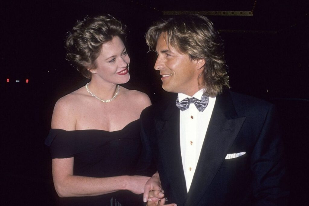 Don Johnson and wife Melanie Griffith, first marriage in 1976