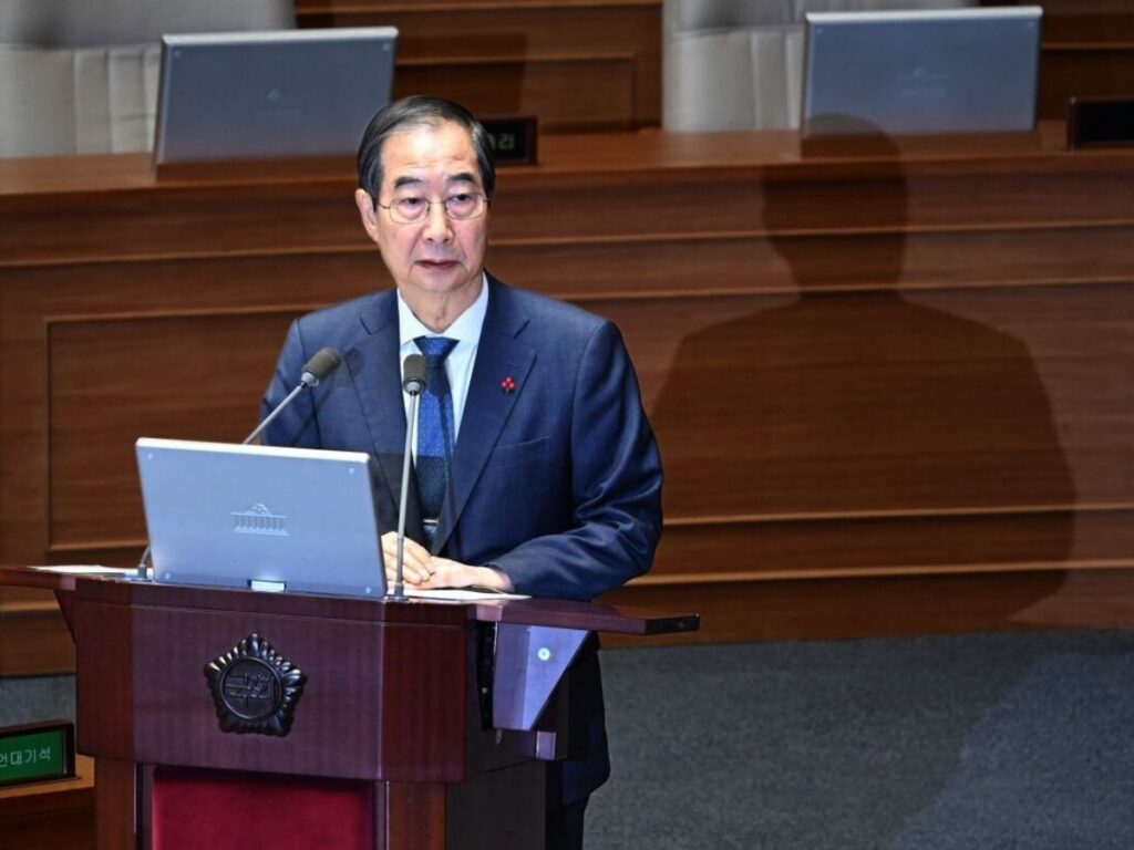 Han Duck-soo will serve as the Acting President of South Korea