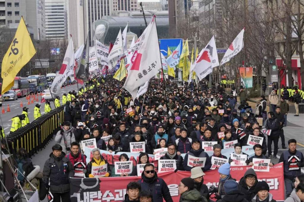 South Korea's Streets Fill with Jubilant Protesters