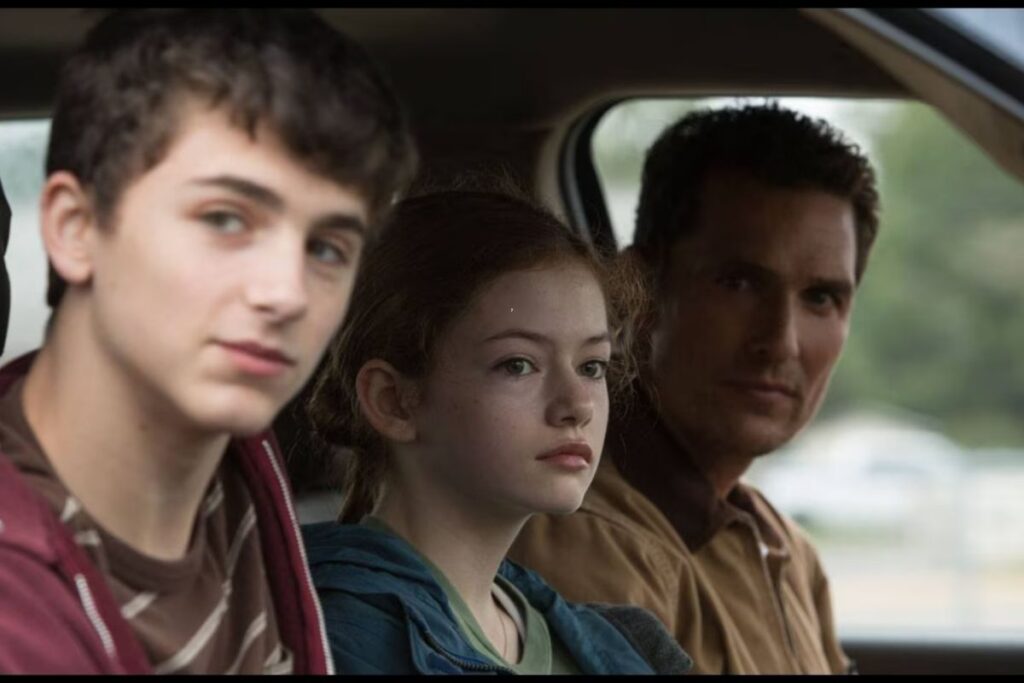 Timothée Chalamet as Cooper's son in Interstellar