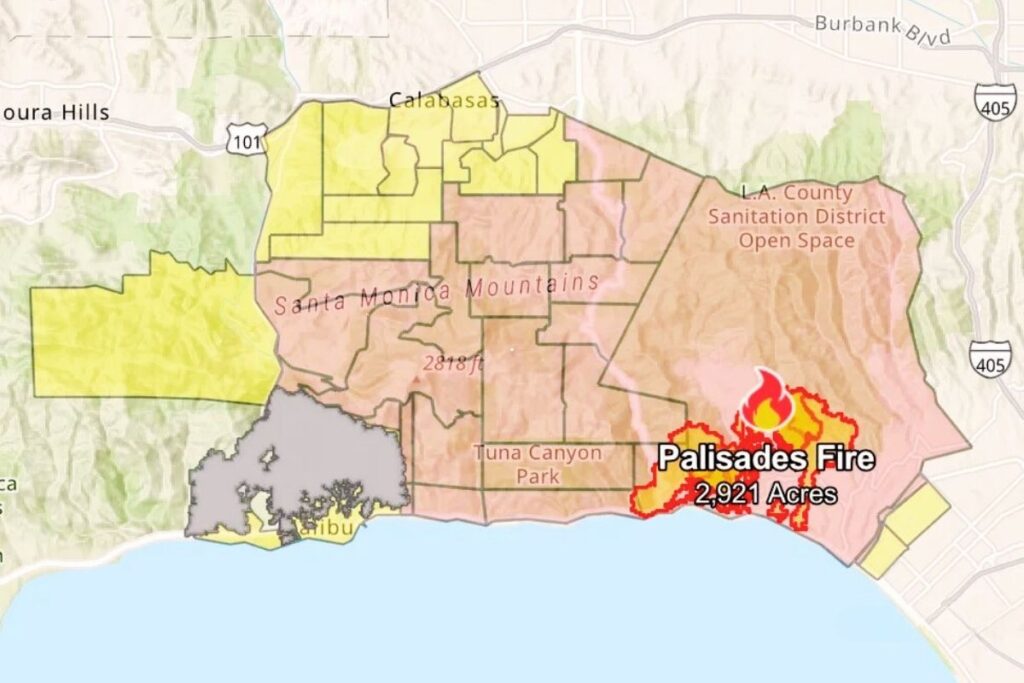 Los Angeles Evacuation Map Today