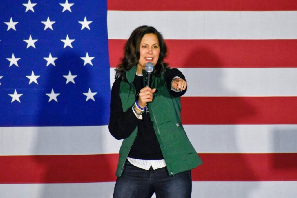 Gretchen Whitmer serving as the 49th governor of Michigan since 2019