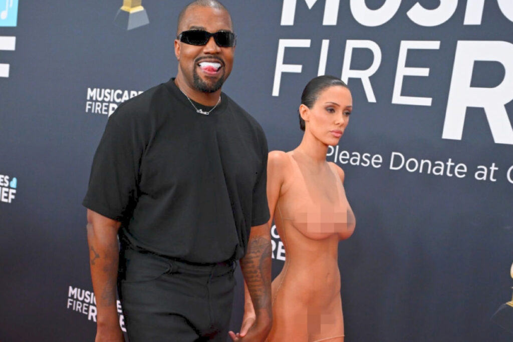 kanye west and bianca censori grammys 2025